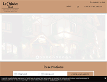 Tablet Screenshot of lechatelethotel.com